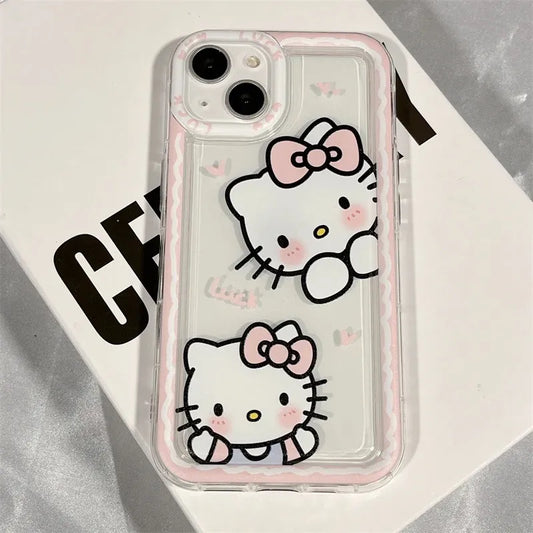 Cute Hello Kitty Clear Case for iphones