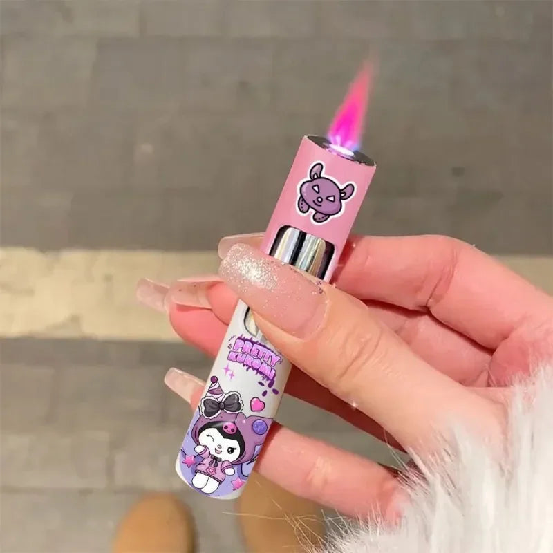 Sanrio Hello kitty Pochacco Kuromi sweet and cute pink cylinder lighters