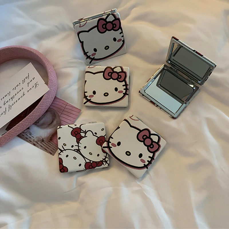 Cute Hello Kitty Mini Makeup Folding Mirror Makeup Supply