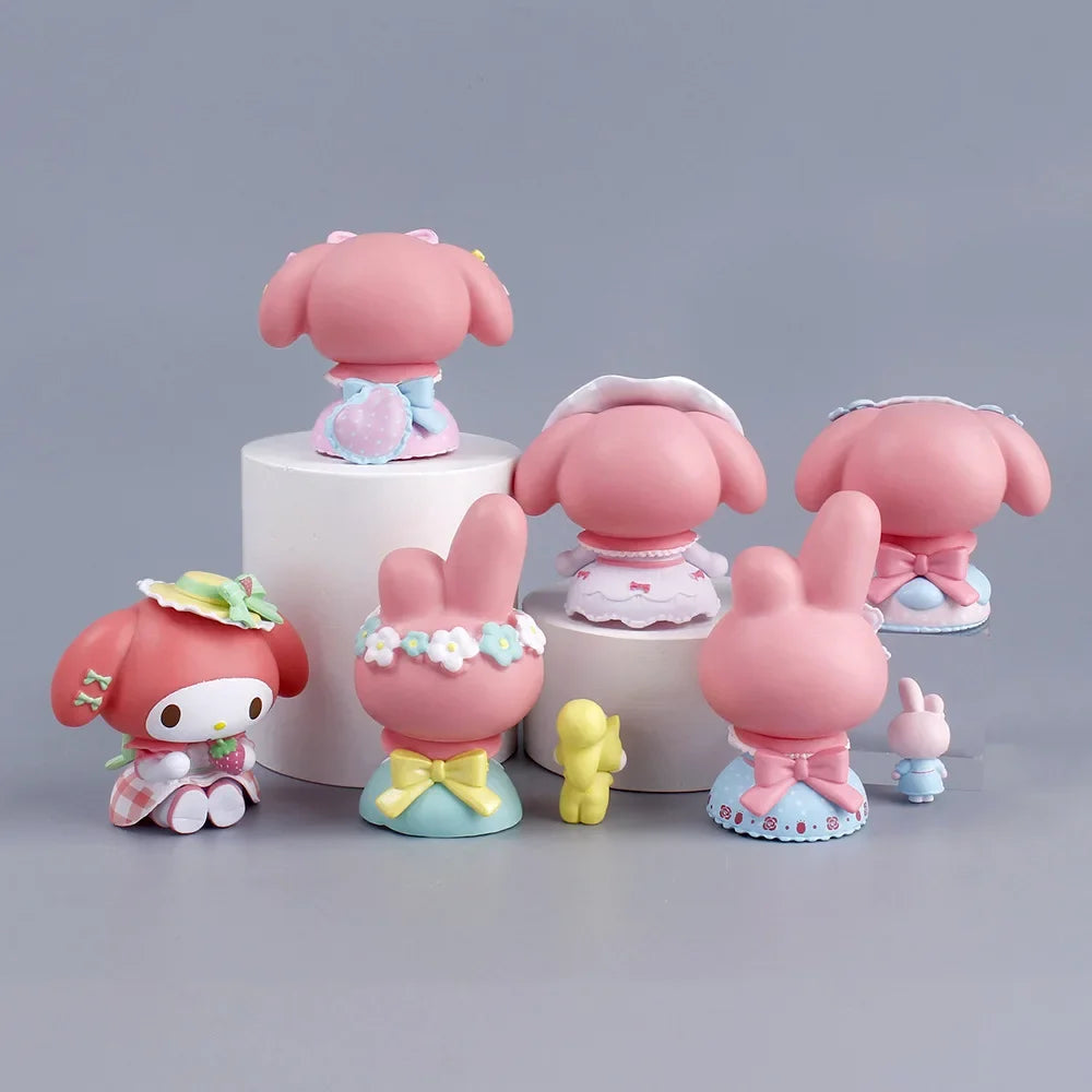 Cute Sanrio My Melody 7cm 6pcs Set Figurines