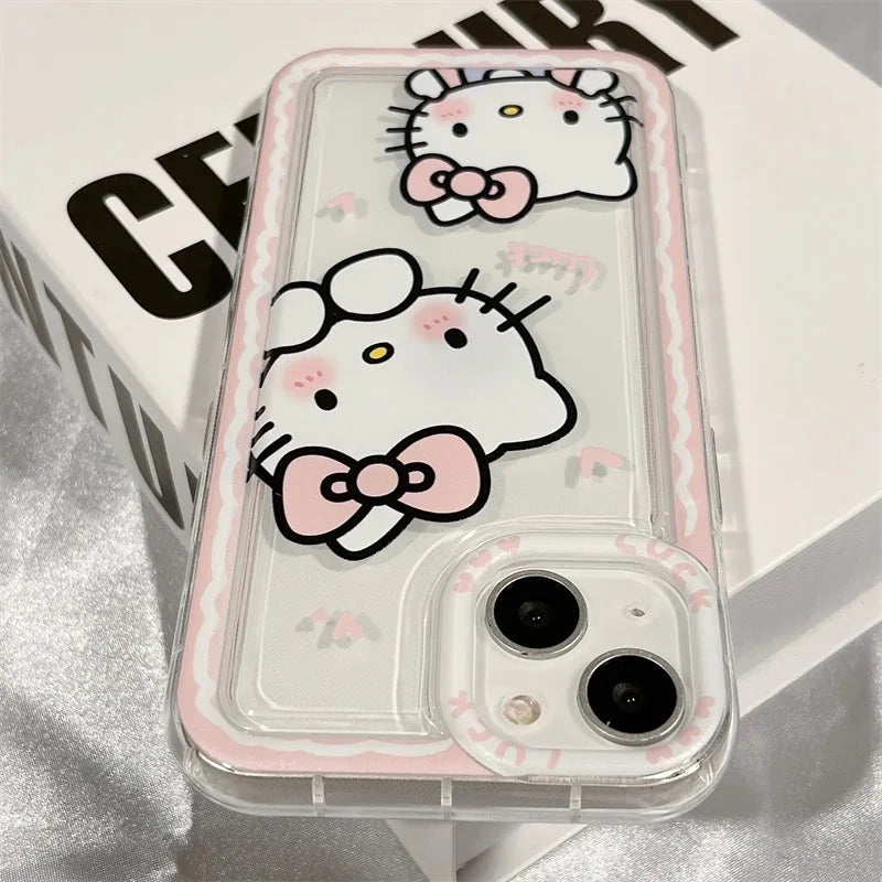 Cute Hello Kitty Clear Case for iphones