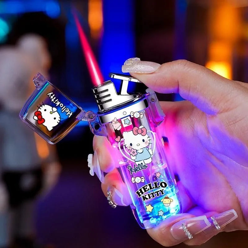 Hello Kitty, Kuromi, Cinnamoroll, Pochacco Cute Glowing Transparent Lighter