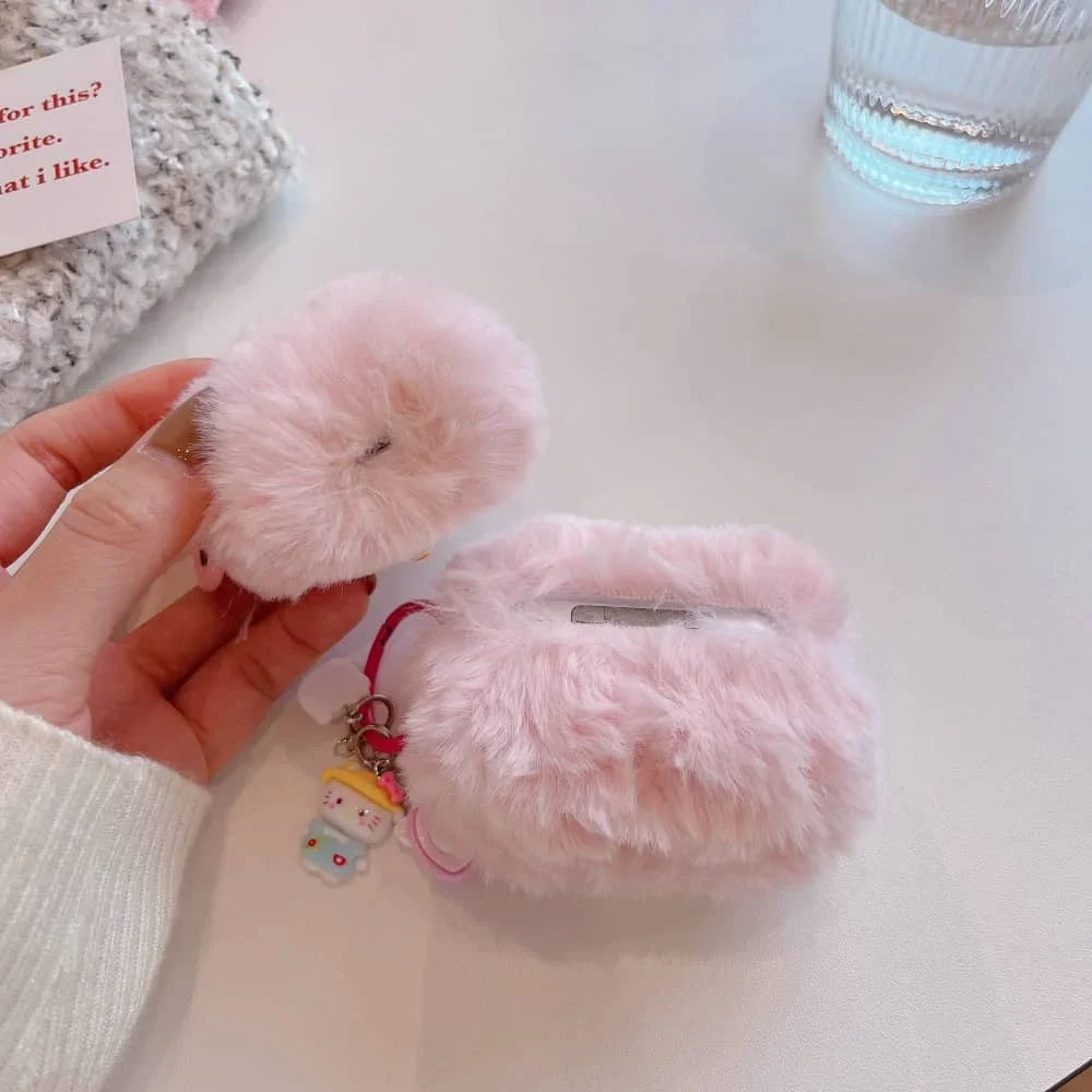 Cute Hello Kitty Fluffy Airpod Case for Air Pods 1 2 3