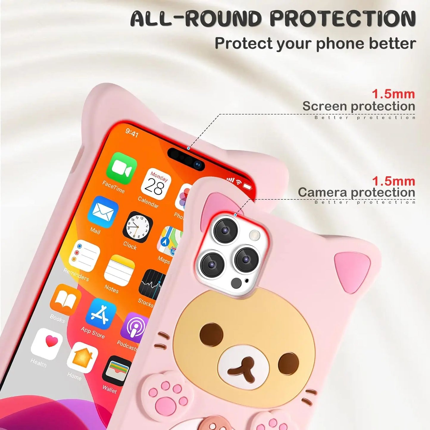 Rilakkuma Cat Bear Cute iPhone Case
