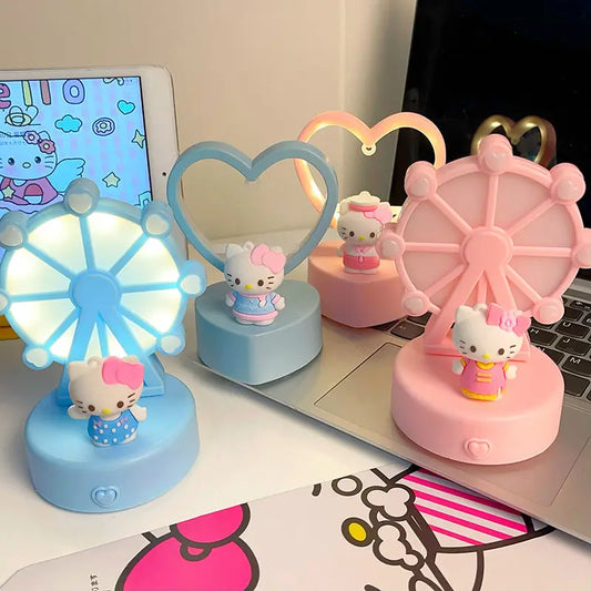 Cute Sanrio Style Hello Kitty, Kuromi, Cinnamoroll, Pachacco, Desk Night Light Room Decor