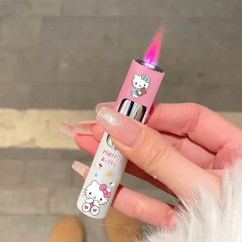 Sanrio Hello kitty Pochacco Kuromi sweet and cute pink cylinder lighters