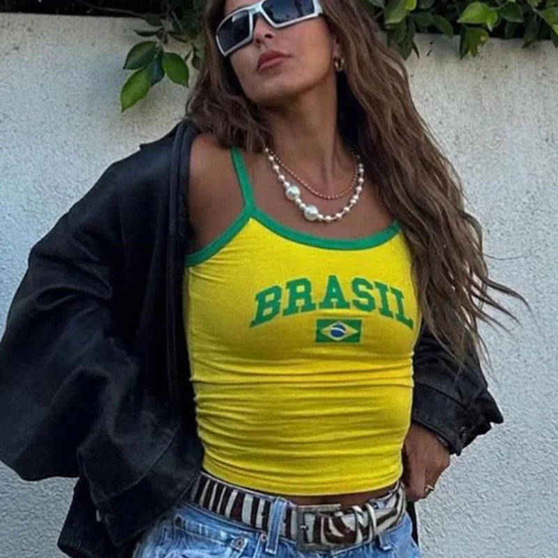 BRASIL Women's Tank Crop Top